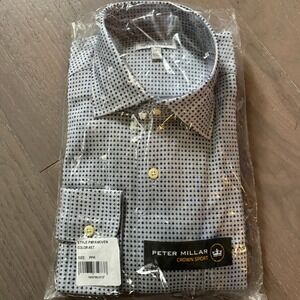 NEW: Peter Millar Crown Sport AOP button-down long sleeve shirt